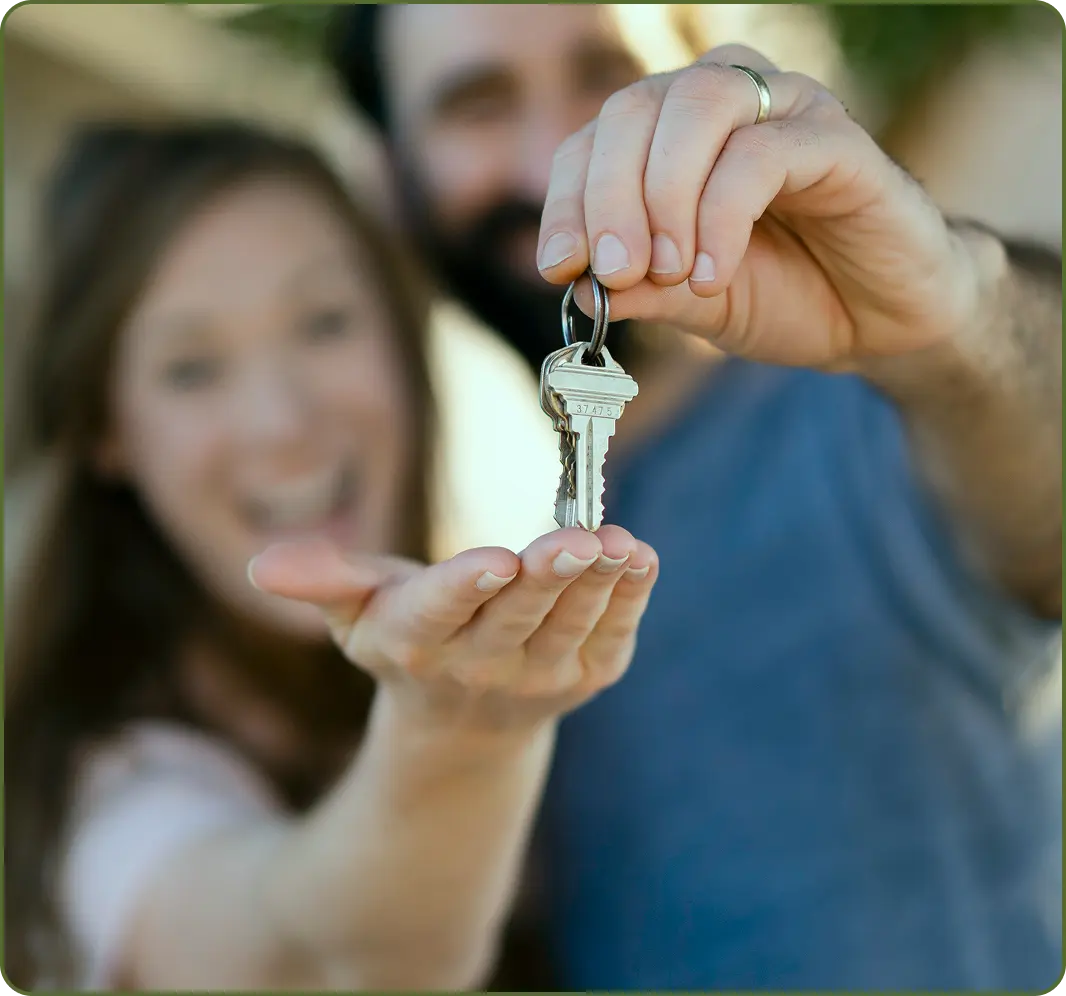 Handing over house keys